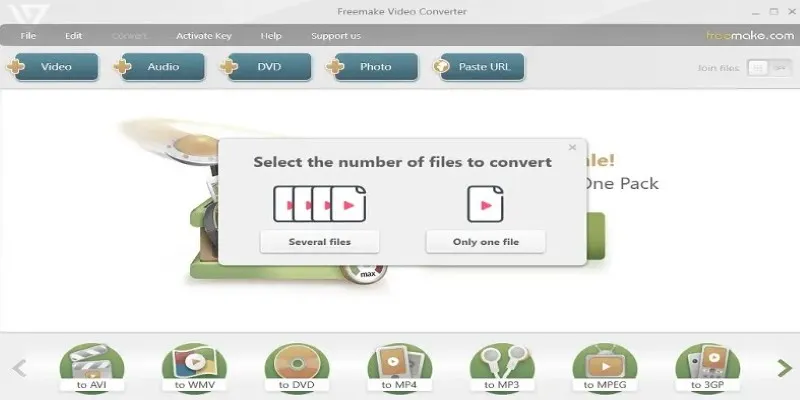 Freemake Video Converter
Interface