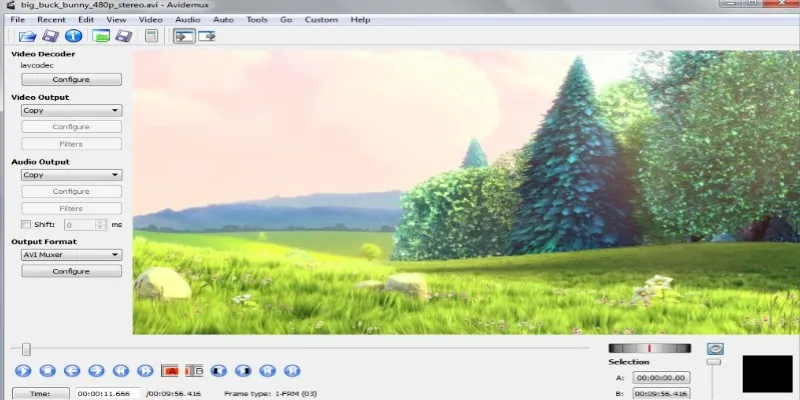 Avidemux Interface