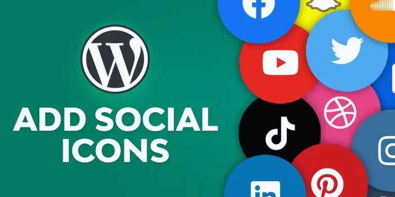 Social media icons on a WordPress sidebar